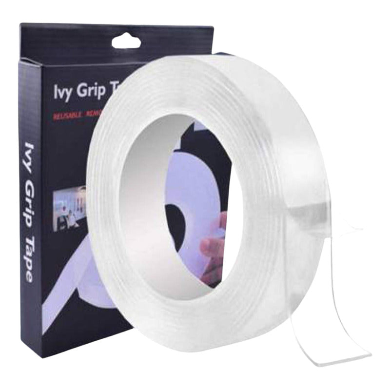 Cinta Adhesiva Mágica Multifunción Doble Contacto 3 Metros Transparente Liso