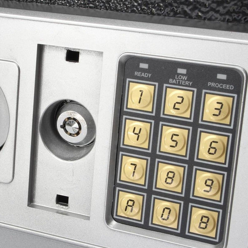 Caja Fuerte Digital Seguridad Con Llaves 31x20x20cm