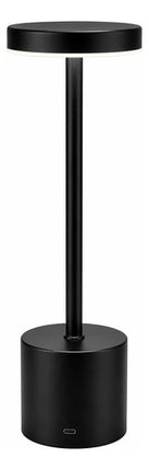 Lámpara Escritorio Inalámbrica Recargable Metal Con Led Negro