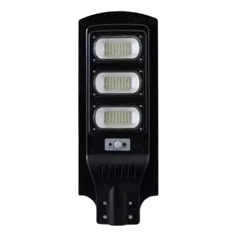 Foco Solar Led 120w Luminaria Full + Soporte + Control Negro