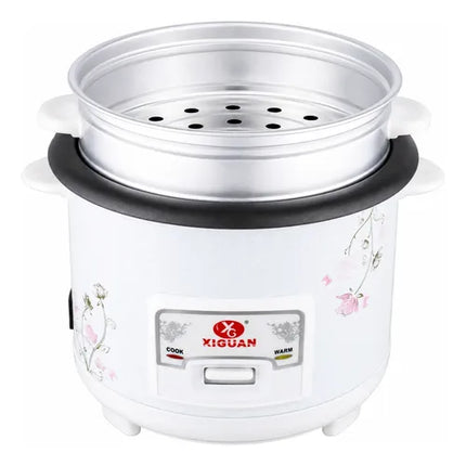 Olla Arrocera Con Vaporera De Aluminio Antiadherente 4 Lt. Blanco 50/60 Hz