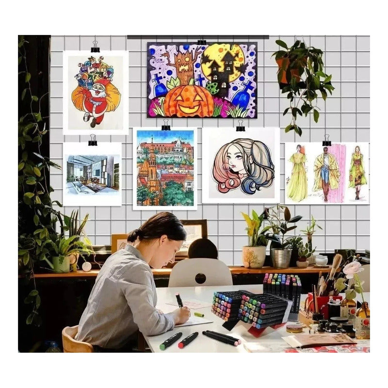 Set De 168 Marcadores Plumones Doble Puntar (premium)