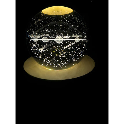 Lámpara De Mesa Bright Moon Crystal Ball, Luna, Sist Solar Sistema Solar