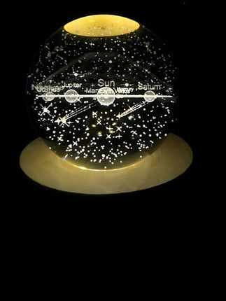 Lámpara De Mesa Bright Moon Crystal Ball, Luna, Sist Solar