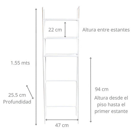 Estante Organizador Baño One Pixel Modelo 3 Niveles Blanco