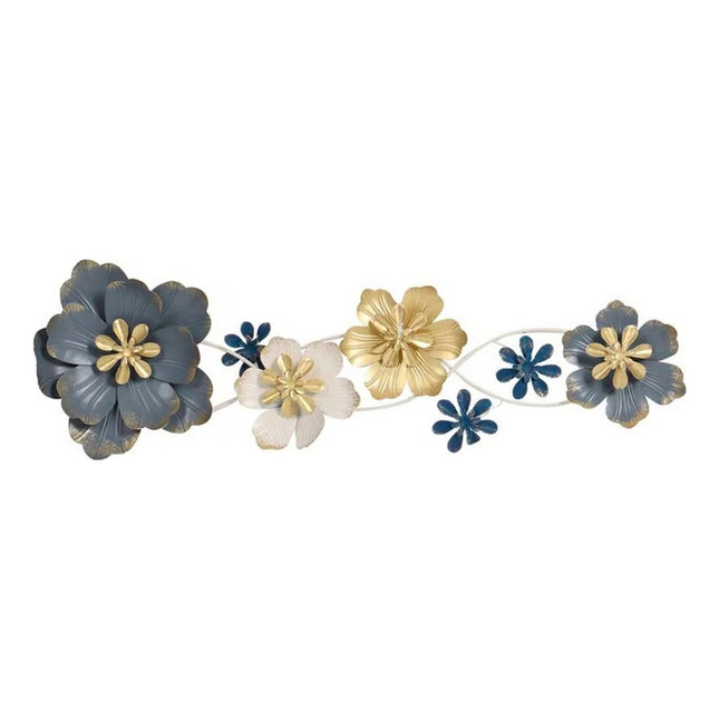 Adorno De Pared Colgante Diseño De Flores 80x26cm Diseño Unico