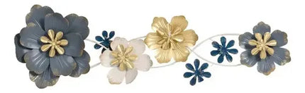 Adorno De Pared Colgante Diseño De Flores 80x26cm Diseño Unico