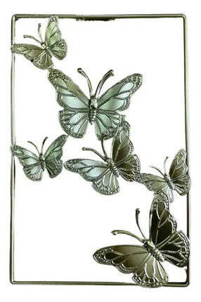 Adorno De Pared Colgante Diseño De Mariposas 28x18cm Dorado