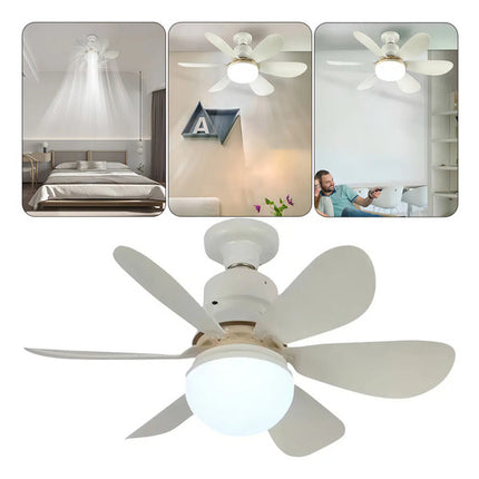 Ventilador De Techo Genérica Genérico Con 6 Aspas De Plástico Color Blanco Estructura Color Blanco, 42cm De Diámetro 1 42 Cm