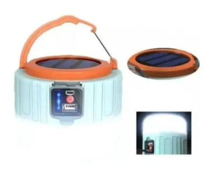 Lampara Solar De Camping Usb - Emergencia Multifuncional Blanco