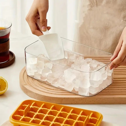 Bandejas Cubeta De Hielo Y Cuchara Para Hielo Amarillo