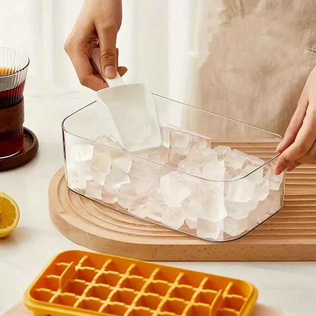 Bandejas Cubeta De Hielo Y Cuchara Para Hielo Amarillo