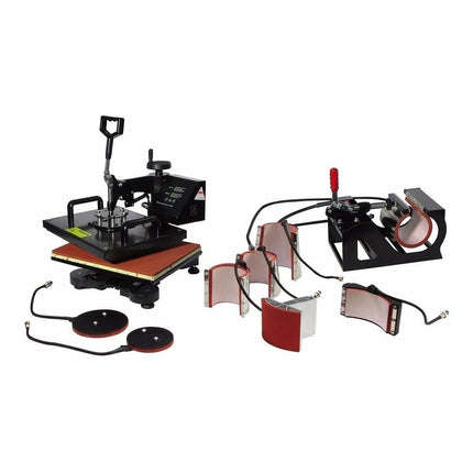 Maquina Estampadora 8 En 1/ Sublimadora 8 En 1. 1250w.  Negro