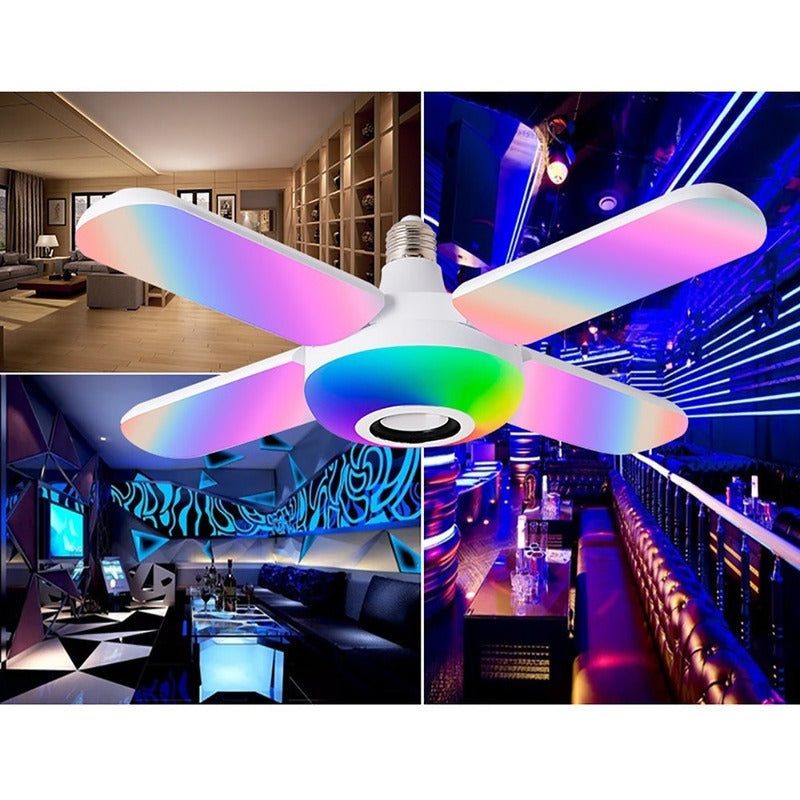 Ampolleta Lampara Parlante Led Colores Bluetooth Control  Multi