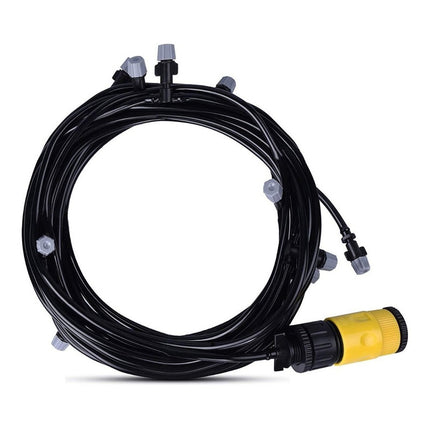 Sistema De Enfriamiento Lluvia Exterior Para Jardin Terrazas Negro