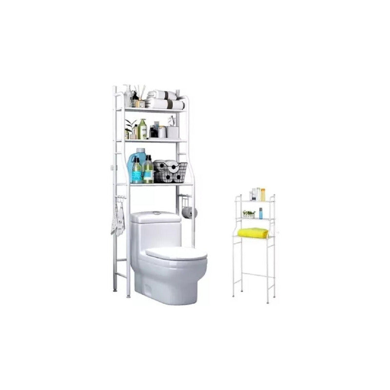 Estante Mueble Organizador De Baño 3 Niveles Repisa Color Blanco