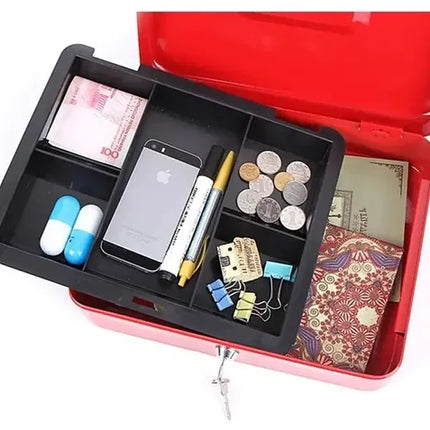Caja Fuerte Metálica Con Llave Para Dinero 25x20cm