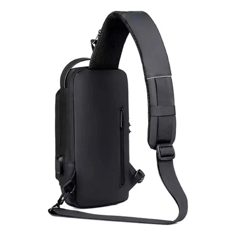 Bolso Cruzado Bandolera Banano Antirrobo Impermeable Negro Negro