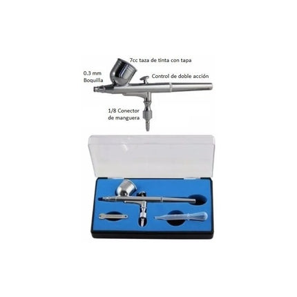 Kit Aerógrafo 0.3 Mm Pistola Multiusos Airbrush