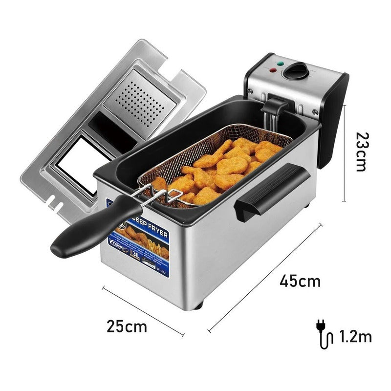 Freidora Eléctrica Sonifer Sf-1003 Gris