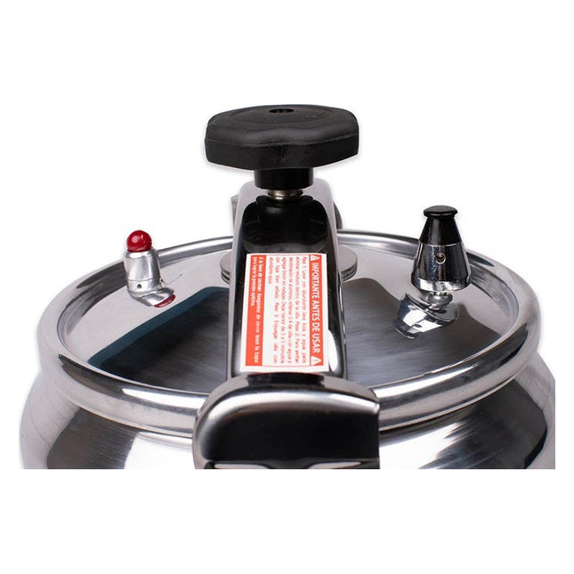 Olla A Presión 11 Litros Doral Fast Cook Aluminio 2 Válvulas Seguridad Plateado