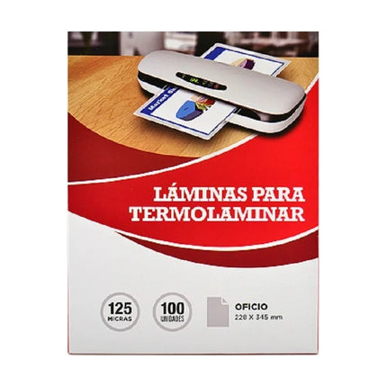 Mica 100 Laminas Termolaminar Oficio 125 Micrones