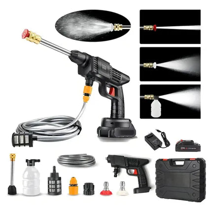 Hidrolavadora Alta Presion Inalambrica Portatil Hidrojet Negro 50/60 Hz 1.5a