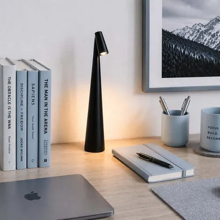 Lámpara De Mesa Recargable/ Tactil Negro