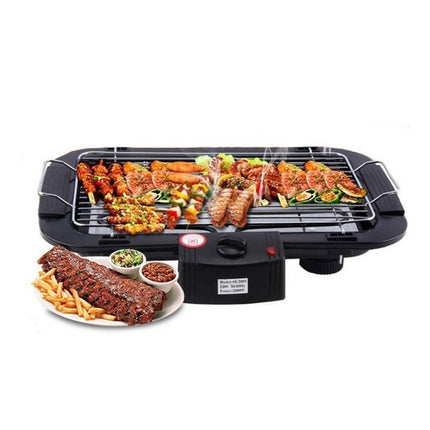 Parrilla Portatil Eléctrica Bbq Para Exterior/interior 2000w Negro