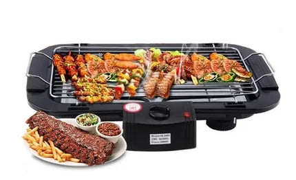 Parrilla Portatil Eléctrica Bbq Para Exterior/interior 2000w Negro