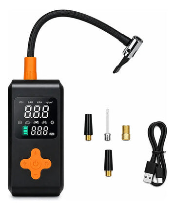 Compresor De Aire Portátil Recargable Usb Inflador Negro 50/60 Hz Monofásica
