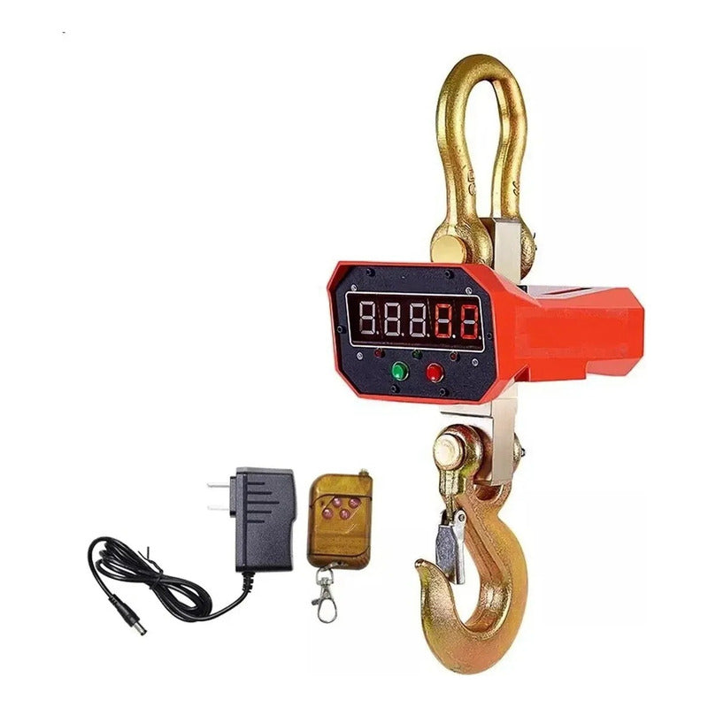 Balanza Romana Digital 10 Toneladas Con Control Remoto Naranja