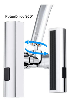 Llave Para Cocina Y Baño Adaptador Lavaplatos 3 Modos Plateado