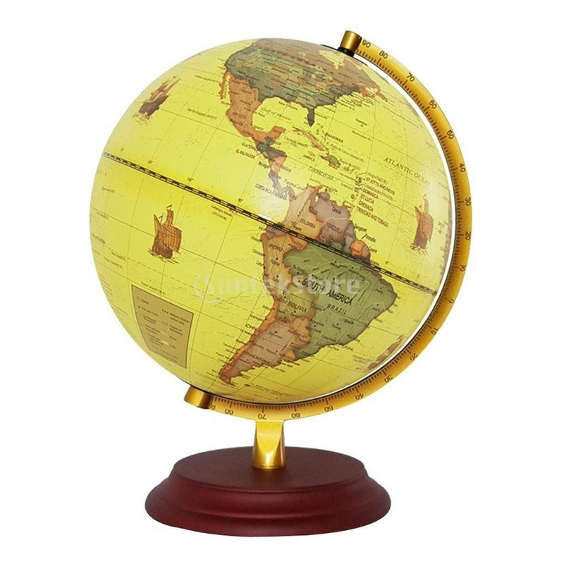 Globo Terráqueo Con Luz, Arco Y Base (23 Cm)