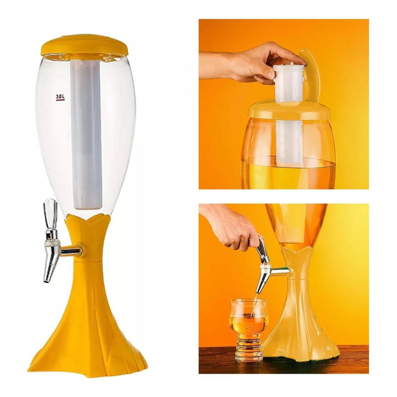 Dispensador De Cerveza Con Dispensador De Jugo De Bebida
