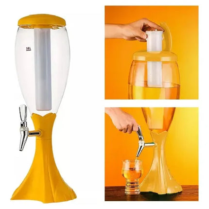 Dispensador De Cerveza Con Dispensador De Jugo De Bebida