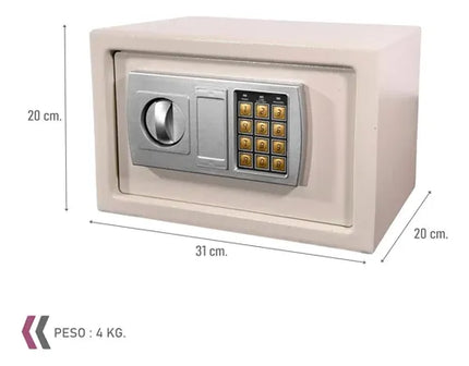 Caja Fuerte Digital Seguridad Con Llaves 31x20x20cm