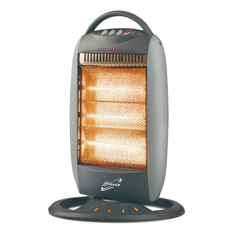 Estufa Eléctrica 3 Niveles 1200w Rejilla Oscilante Negro