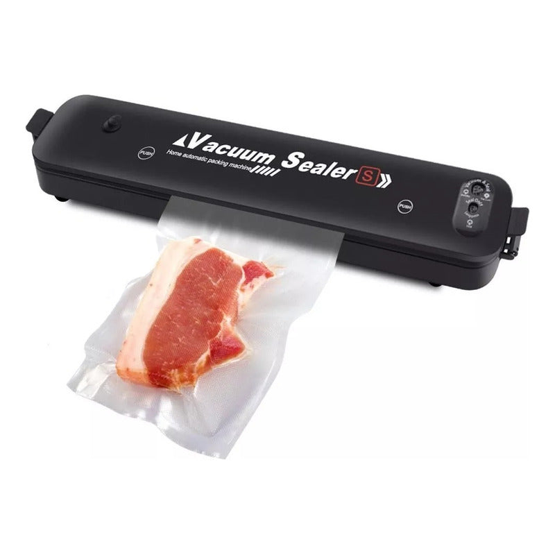 Maquina Selladora Al Vacío Alimentos Sellador + Bolsas Negro