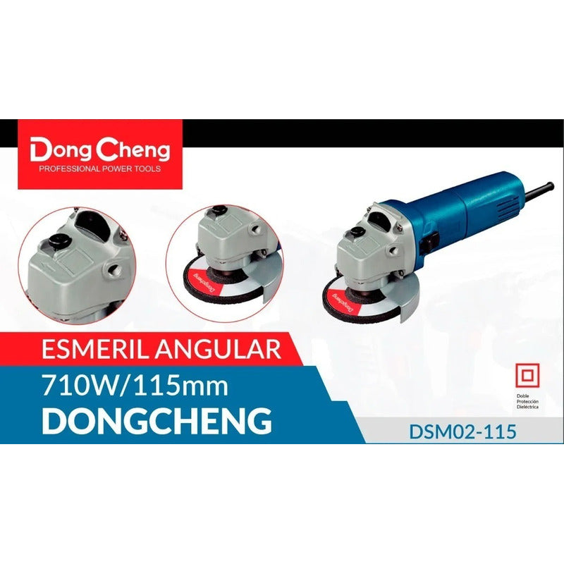 Esmeril Amoladora Dongcheng Dsm02-115 4 1/2  710w Azul