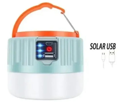 Lampara Solar De Camping Usb - Emergencia Multifuncional Blanco