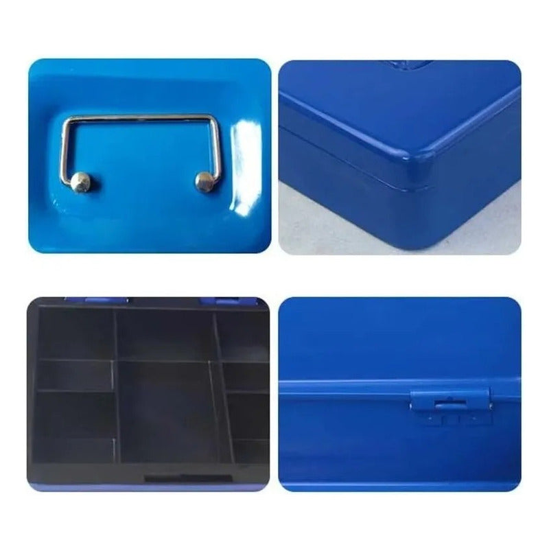 Caja Fuerte Metálica Con Llave Para Dinero 25x20cm Negro